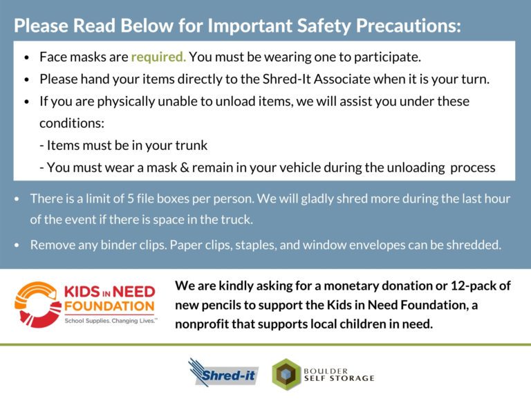 Free Paper Shredding Event! BSS (1) Boulder Self Storage Boulder